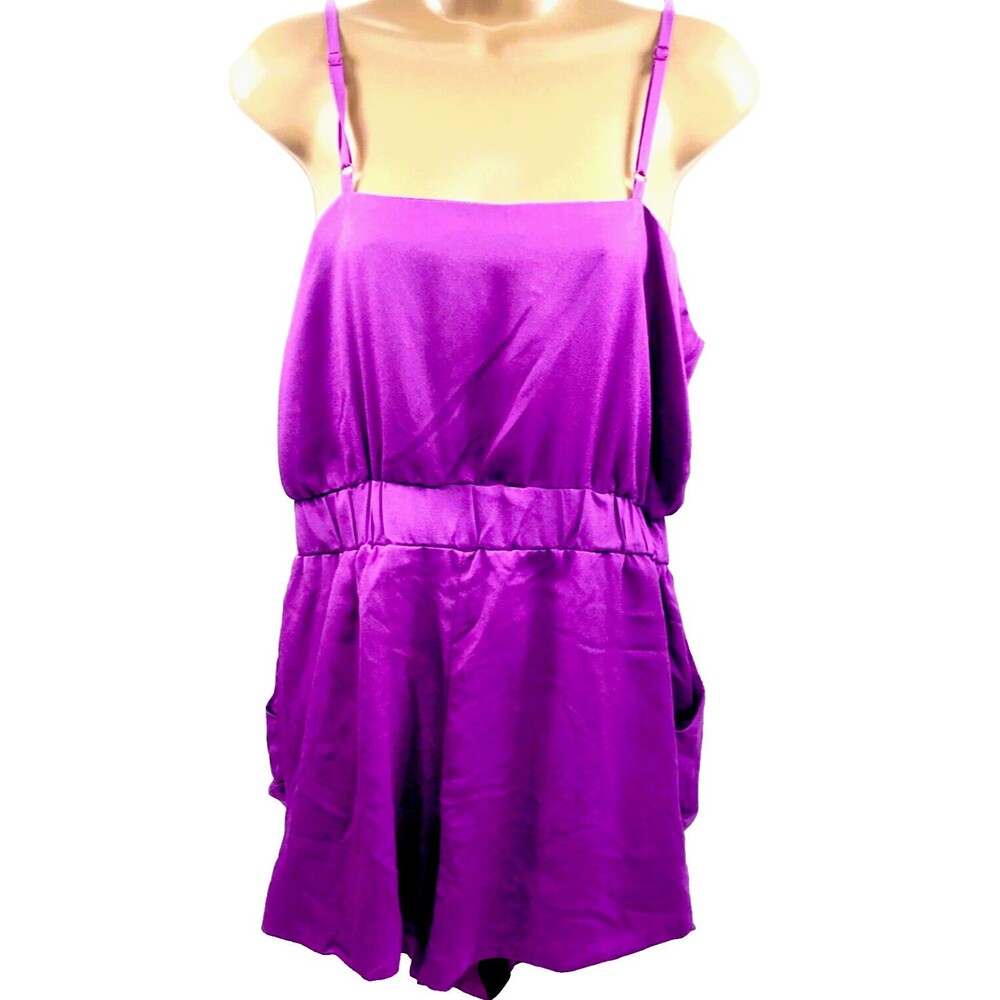 Lucca Couture Babydoll Sun Dress Purple Skort L Womens Tank Boho Hippie Y2K
